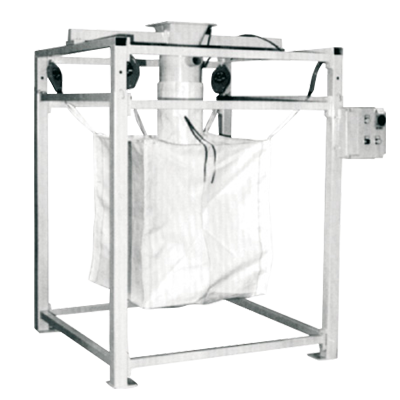 Estructura con saco de tipo big bag